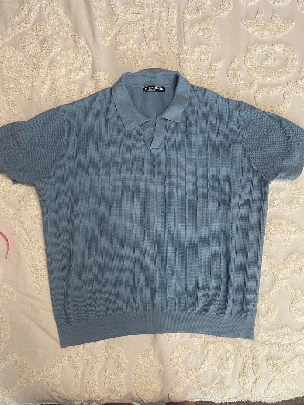 Paul Jones Sky Blue Short Sleeve Knit Polo